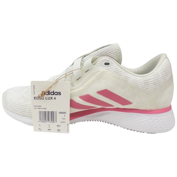 Adidas Women's Edge Lux 4 Running Shoe Sneakers White Pink Rose Size 8.5 - Picture 2 of 8